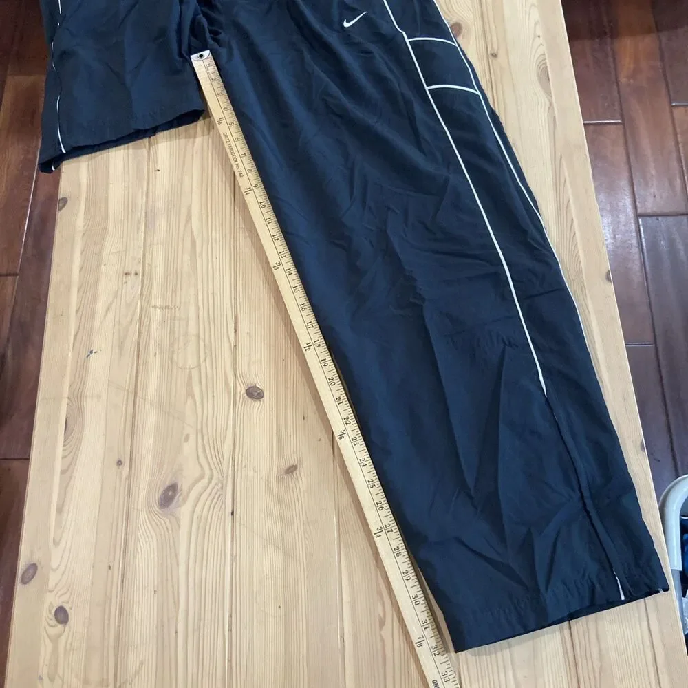 Vintage Team Nike Windbreaker Ankle Zip Wide Leg Sweatpants Black Size XXL